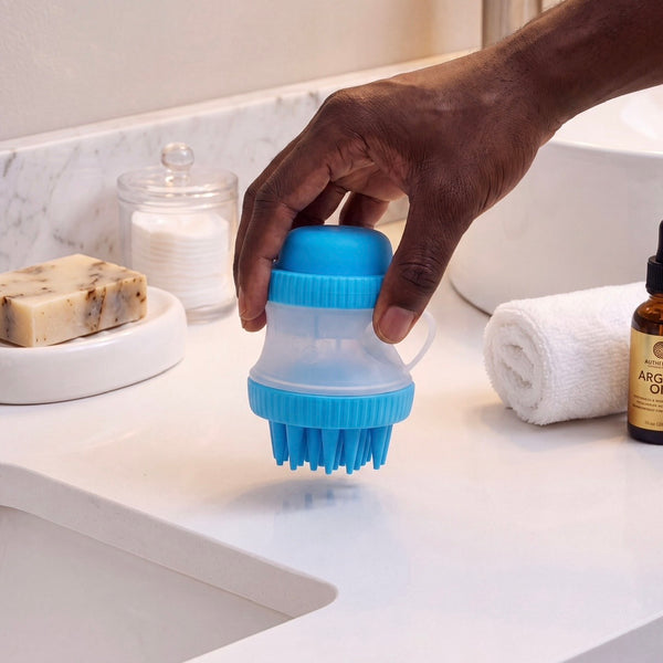 Petvito SoftGlow Silicone Bath Brush — Massage & Shampoo Dispenser, 2-in-1