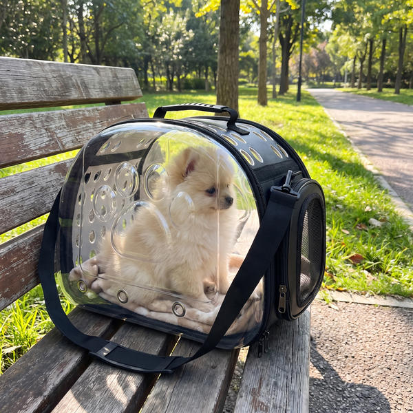Petvito Clear View Pet Carrier Backpack — Transparent, Airline-Friendly Design
