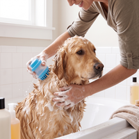 Petvito SoftGlow Silicone Bath Brush — Massage & Shampoo Dispenser, 2-in-1