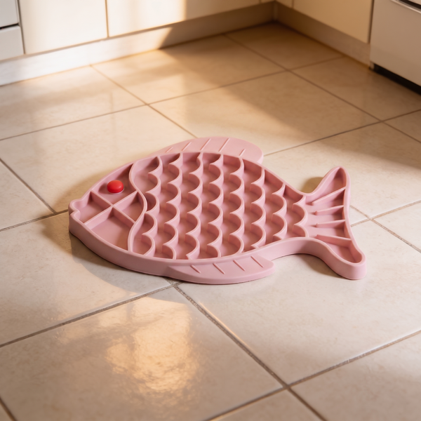 Petvito Fish-Shaped Slow Feeder Bowl — Slows Down Eating, Reduces Bloating