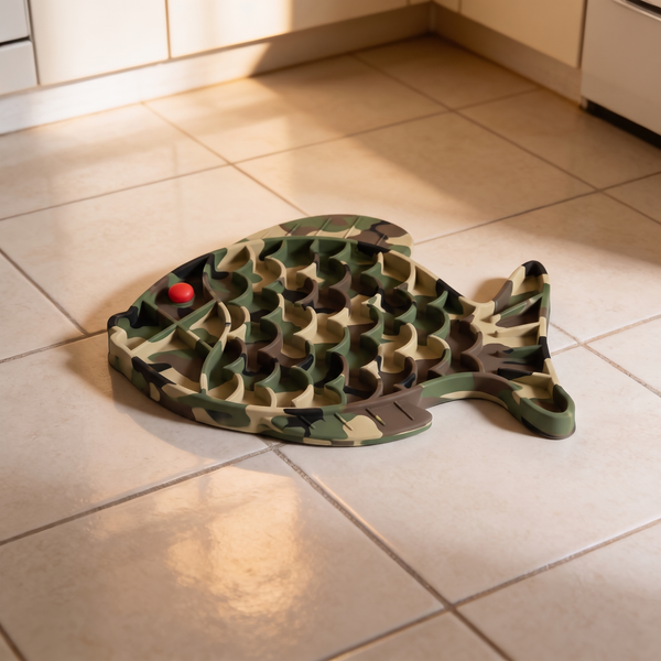 Petvito Fish-Shaped Slow Feeder Bowl — Slows Down Eating, Reduces Bloating